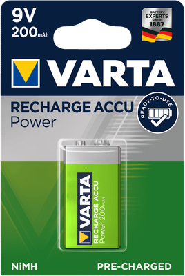 Varta R2U 6F22 9V Ni-MH 200 mAh 8, 4V rechargeable battery