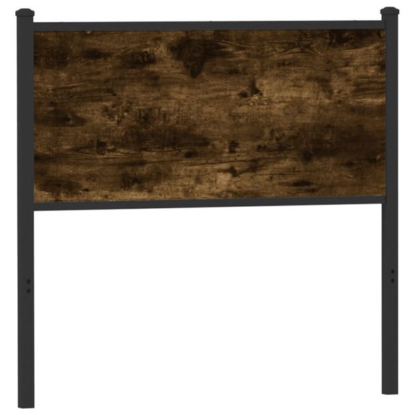 vidaXL Náhradné čelo postele, tmavý dub 80 cm, kompozitné drevo a oceľ