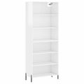 vidaXL Vysoká skrinka lesklá biela 69,5x32,5x180 cm kompozitné drevo