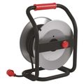 Prodlužovací kabel EMOS P084255 PROFI na bubne 25 m / 4 zásuvky / čierny / guma / 230 V / 1,5 mm2
