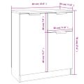 vidaXL Komody 2 ks hnedý dub 60x30x70 cm spracované drevo