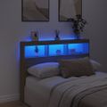 vidaXL Skrinka na čelo postele s LED dub sonoma 140x17x102 cm
