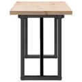 vidaXL Jedálenský stolík v tvare O 160x40x45,5 cm borovica a oceľ