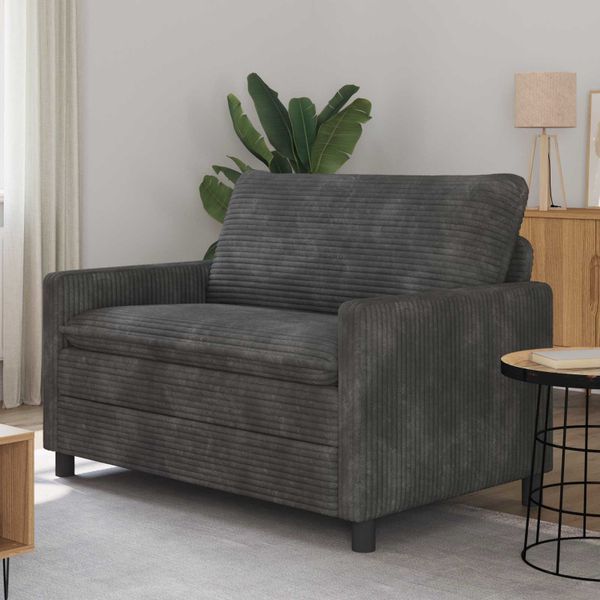 vidaXL Pohovka Tmavosivá 126 x 81 x 87,5 cm Polyester