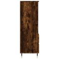 vidaXL Vysoká skrinka dymový dub 40x36x110 cm spracované drevo