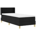 vidaXL Posteľ s pružinovým rámom Čierna 200 x 80 cm látka
