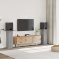 vidaXL Stojany na reproduktor 2ks sivé sonoma 30x30x80cm kompoz. drevo