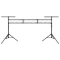 vidaXL Osvetľovací stojan čierny 438x115x(180-300) cm oceľ