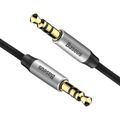 Baseus Yiven Audio kábel 3,5 samec Audio M30 1,5 m strieborný + čierny