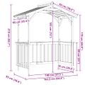 vidaXL Prístrešok na gril 163,5x93x210 cm impregnované borovicové drevo