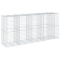 vidaXL Gabiónový kôš s krytom 450x100x200 cm pozinkované železo