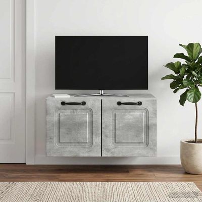 vidaXL Nástenná TV skrinka Nástenný Betónovo sivá 59,5 x 41 x 30 cm