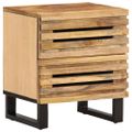 vidaXL Nočný stolík 40x34x46 cm surové masívne mango