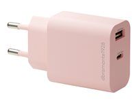 Sieťový adaptér - 20 Watt - 2 výstupné konektory (USB-C, USB) - ružová - Európa