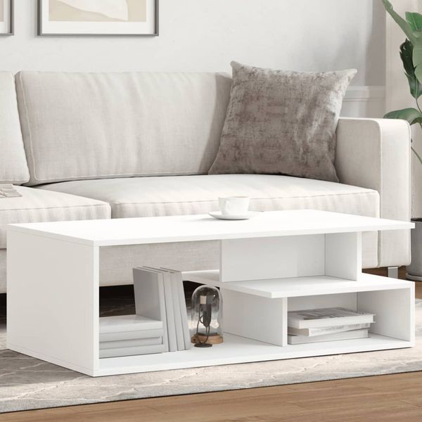 vidaXL Konferenčný stolík biely 102x55x35 cm kompozitné drevo
