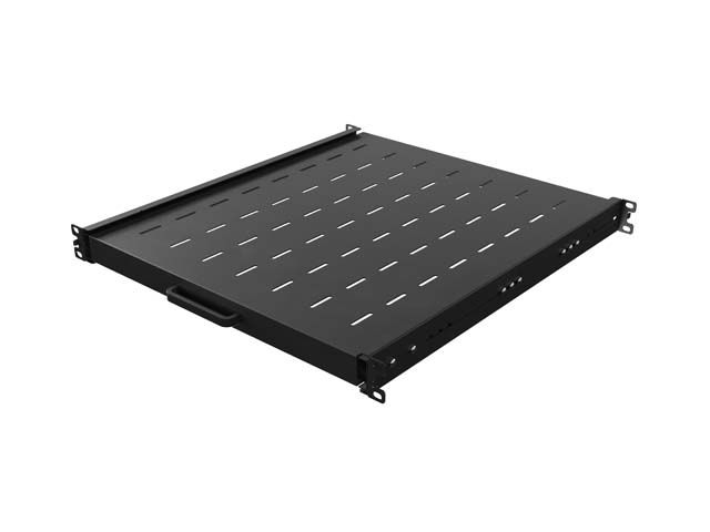LANBERG POSUVNÁ POLICA PRO 19'' RACKOVÉ SKRINE 500MM ČIERNA (1U/445X500MM, NOSNOSŤ DO 35KG, 4-P