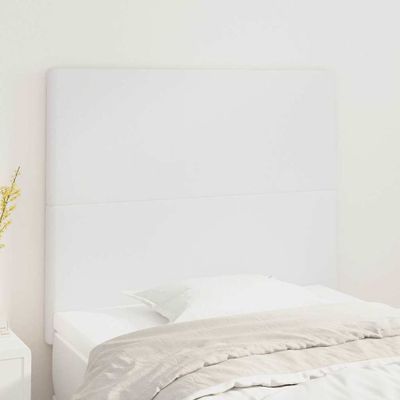 vidaXL Čelo postele biele 100x5x118/128 cm umelá koža