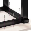 vidaXL Jedálenský stolík v tvare O 140x80x75 cm borovica a oceľ