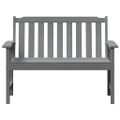 vidaXL Záhradná lavička Svetlosivá 120 x 59 x 88 cm HDPE