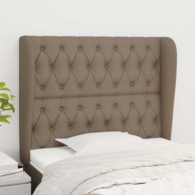vidaXL Čelo postele so záhybmi sivohnedé 103x23x118/128 cm látka