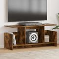 vidaXL TV stolík 102 x 35 x 45 cm Dymová dub Kompozitné drevo