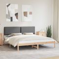 vidaXL Rám postele s čalúneným čelom Tmavo šedá 180 x 200 cm