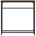 vidaXL Konzolový stolík hnedý dub 75x19,5x75 cm kompozitné drevo