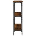 vidaXL Konzolový stolík dymový dub 100x22,5x75 cm kompozitné drevo