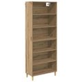 vidaXL Highboard Remeselný dub 69,5 x 32,5 x 180 cm Kompozitné drevo