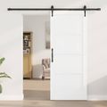vidaXL Posuvné dvere ORKDAL 83 x 202 cm Borovicový masív Biela