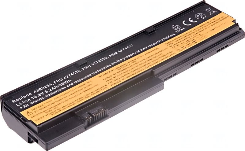 Batéria T6 Power Lenovo ThinkPad X200, X200, X201, X201, X201, 5200mAh, 56Wh, 6cell