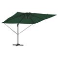 vidaXL Slnečník Zelená 286 x 284 x 270 cm Hliník a polyester