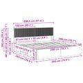 vidaXL Posteľový rám s úložným priestorom a čelom Biela 200 x 200 cm