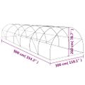 vidaXL Skleník 27 m² 900x300x200 cm