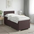 vidaXL Posteľ boxspring s matracom Tmavohnedá 80 x 200 cm Látka