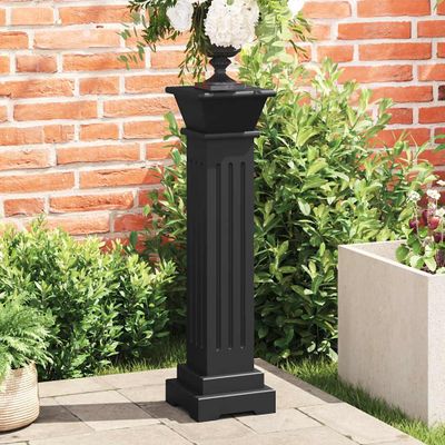 vidaXL Štvorcový stĺpový stojan na rastliny čierny 17x17x66 cm MDF