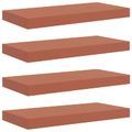 vidaXL Stenná polica Nástenná montáž 4 ks Červená 50 x 23,5 x 3,8 cm