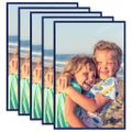 vidaXL Fotorámiky na stenu alebo stôl 5 ks modré 42x59,4 cm MDF