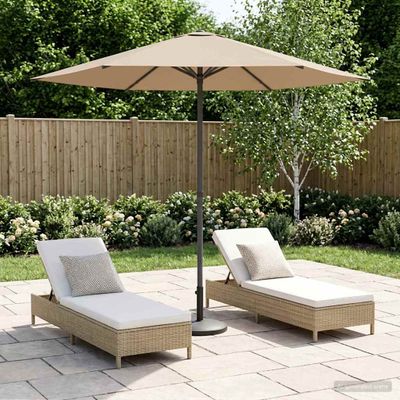 vidaXL Záhradný slnečník 230 x 230 cm Polyester Obdĺžnikový Sivohnedá