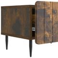vidaXL TV skrinka Dymový dub 147 x 34,5 x 32 cm Kompozitné drevo