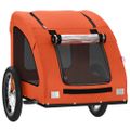 vidaXL Cyklovozík pre zvieratá, oranžový, oxfordská látka, železo
