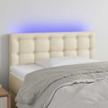 vidaXL Čelo postele krémové 90x5x78/88 cm umelá koža