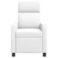 vidaXL Masážne relaxačné kreslo Biela Umelá koža