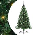 vidaXL Umelý predsvietený vianočný stromček Zelená 120 cm PVC
