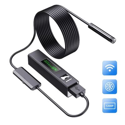 W-star WIFI endoskop WEF1505m, 5 m mäkký kábel UHD 1200P, 8 mm, iOS, Android, PC