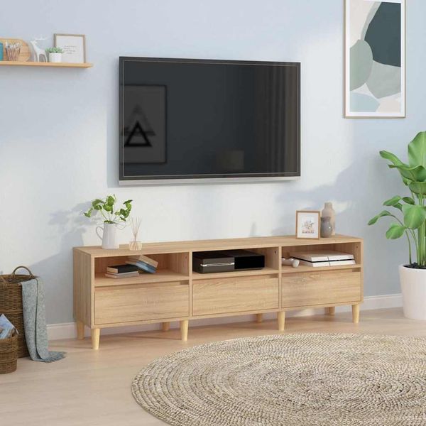 vidaXL TV skrinka dub sonoma 150x30x44,5 cm kompozitné drevo