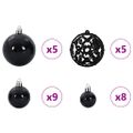 vidaXL Súprava vianočných ozdôb 61 ks 150 LED Teplá biela Ø 6 cm
