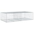 vidaXL Gabiónový kôš s krytom 200x100x50 cm pozinkované železo