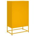 vidaXL Vysoká skrinka horčicovožltá 68x39x111,5 cm oceľ