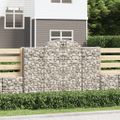 vidaXL Oblúkové gabionové koše 8 ks 200x30x140/160 cm pozink. železo